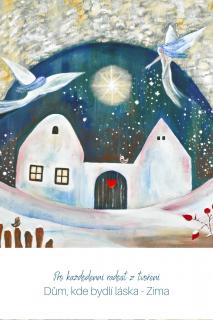Dům, kde bydlí láska - ZIMA - pohlednice