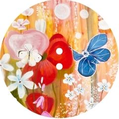 Knoflík oděvní S DÍRKOU 3cm - Láska tvoří 2
