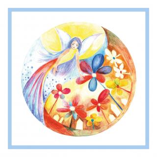 Mandala Harmonie 3 - obrázek malý formát - světle modrý rámeček