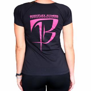 Dámské tričko černé/růžové logo S