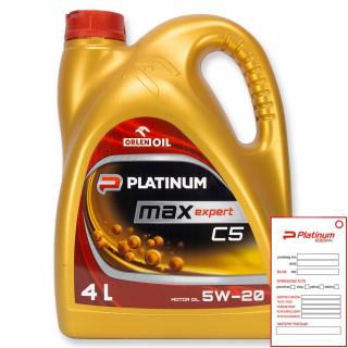 Orlen Platinum Max Expert C5 5W20 velikost balení: 4l