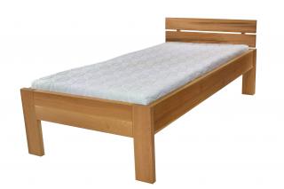 Jednolůžková postel 90x200 dubová Kombinace: Postel + rošt + matrace Basic
