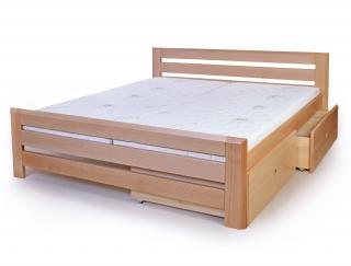 Manželská postel Alice 180x200 vyvýšená s úložným prostorem Kombinace: Postel + 2 rošty + 2 matrace Basic