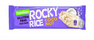 Benlian Rocky Rice rýžová tyčinka bílá čokoláda - kokos 18 g