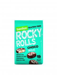Benlian Rocky Rolls rýžové minichlebíčky s mléčnou čokoládou 70 g