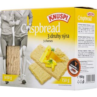 Extrudo Knuspi křehký chléb 3 druhy sýra 150 g