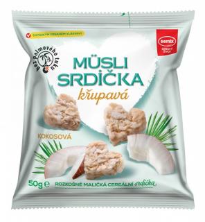 Semix Musli křupavá srdíčka-KOKOS 35% sáček 50g