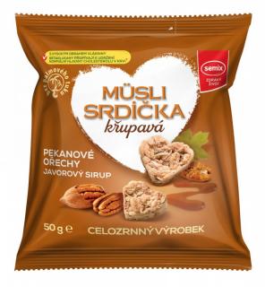 Semix Musli srdíčka s pekany a javor. sirupem 50g