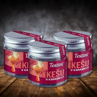 Testini Kešu v karamelu BALÍČEK 3x 90 g