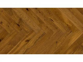 Dřevěná podlaha - Dub Brown sugar Herringbone 130 (Barlinek) - třívrstvá