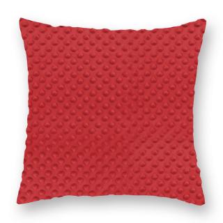 GADEO dekorační polštář Minky dot, červená 30x30 cm