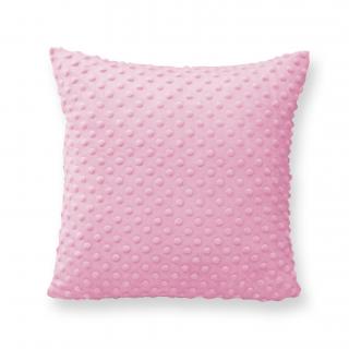 GADEO dekorační polštář Minky dot, růžová 30x30 cm