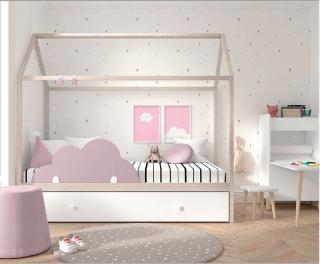 ROS30 - Montessori  pokoj, postel s výsuvným lůžkem, stolem a židličkou