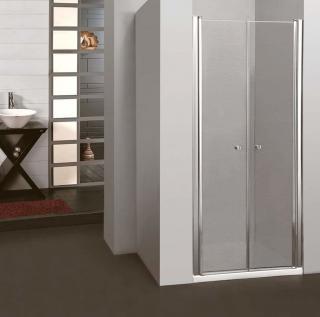 ARTTEC Dvoukřídlé sprchové dveře do niky SALOON 85 - 90 cm grape sklo
