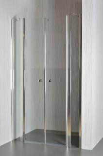 ARTTEC Dvoukřídlé sprchové dveře do niky SALOON F 9 grape sklo 117-122 x 195 cm