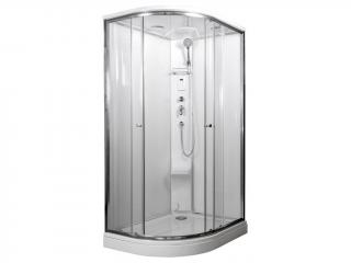 ARTTEC SIRIUS 120 x 90 cm - Parní sprchový box model 8 chinchilla sklo pravá vanička  5 let záruka + stěrka na sklo zdarma