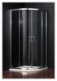 ARTTEC Sprchový kout čtvrtkruhový nástěnný BRILIANT 90 x 90 x 195 cm čiré sklo