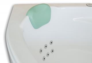 Relaxační podhlavník na vanu odnímatelný 25 x 17 cm, světle zelený