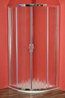 Sprchový kout čtvrtkruhový BRILIANT 90 x 90 x 198 cm chinchilla sklo s vaničkou z litého mramoru