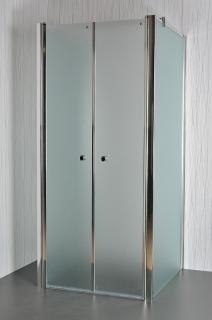 Sprchový kout nástěnný dvoukřídlý SALOON B 25 grape sklo 100 x 80 x 198 cm s vaničkou z litého mramoru LINEA