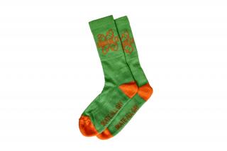 Ponožky Darkslide Crew Green/Orange Velikost ponožek: 38-42
