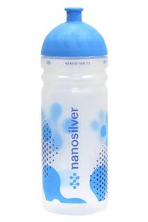 Antibakteriální sportovní láhev nanosilver® čirá/ modrá