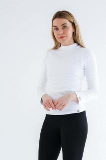 Bílé dámské triko se stojáčkem s dlouhým rukávem nanosilver® Velikost: XL