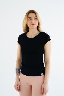 Černé dámské triko s krátkým rukávem nanosilver® Velikost: S