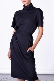 Černé šaty Stockholm – nanoSPACE by LADA Velikost: XL