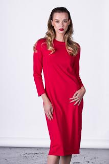 Červené minimalistické šaty Berlin – nanoSPACE by LADA Velikost: S