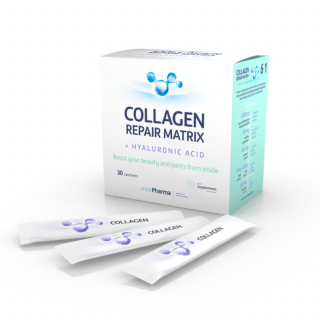 Collagen repair matrix – pro krásné vlasy a pleť  kyselina hyaluronová, selen a zinek a vitamíny B2 a C