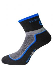 Cyklo ponožky se stříbrem + Coolmax® černá/modrá Velikost: XL 47/49