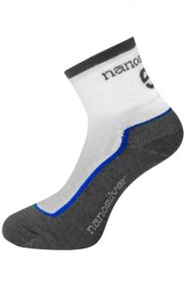 Cyklo ponožky se stříbrem + Coolmax® světlé s modrou Velikost: XL 47/49