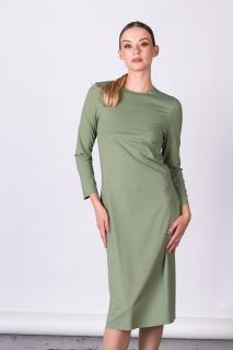 Khaki minimalistické šaty Berlin – nanoSPACE by LADA Velikost: XL