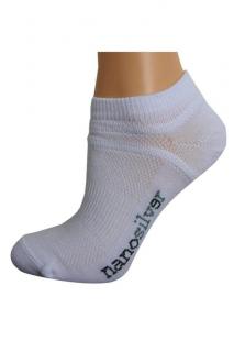Kotníkové tenké ponožky nanosilver bílé Velikost: M 39/42