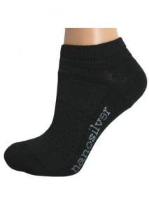 Kotníkové tenké ponožky nanosilver černé Velikost: L 43/46
