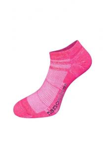 Kotníkové tenké ponožky nanosilver růžové Velikost: L 43/46
