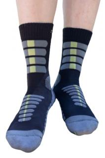 Letní trekingové ponožky se stříbrem šedo/zelené Velikost: L 43/46