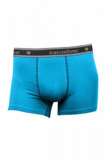 Nano boxerky s gumou nanosilver bez zadního švu – modré Velikost: L