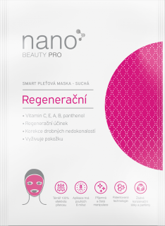 Regenerační nanovlákenná maska nanoBeauty  Vitamin C, E, A, B, panthenol