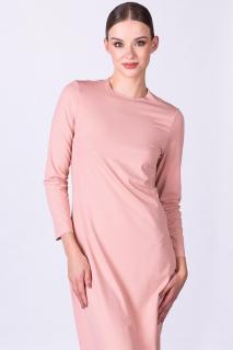 Růžové minimalistické šaty Berlin – nanoSPACE by LADA Velikost: XL