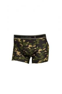 Zelené thermo boxerky nanosilver s gumou Camo Velikost: XL