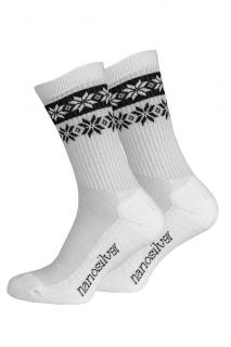 Zimní ponožky thermo SNOW bílá/černá Velikost: XL 47/49