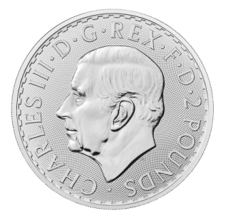 Investiční stříbrná mince Britannia 1 Oz - 2023-Charles III.