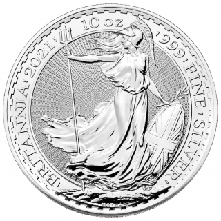 Investiční stříbrná mince Britannia 10 Oz - 2021