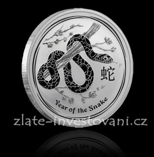 Investiční stříbrná mince rok hada 2013 2 Oz
