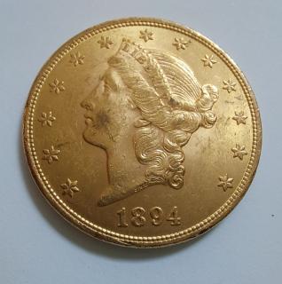 Investiční zlatá mince americký double Eagle-Liberty 1894
