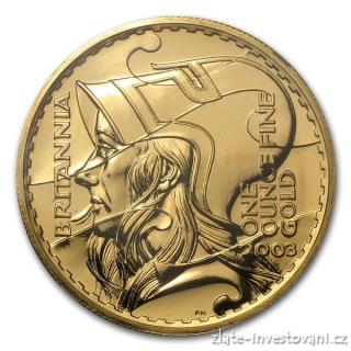 Investiční zlatá mince Britannia-2003 1 Oz