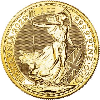 Investiční zlatá mince Britannia 2022- 1 Oz