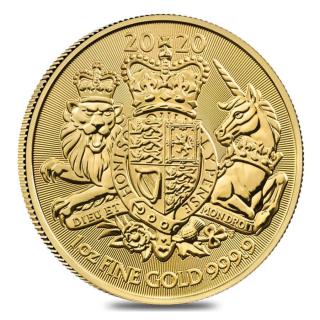 Investiční zlatá mince Britský královský erb - 2022 1 Oz